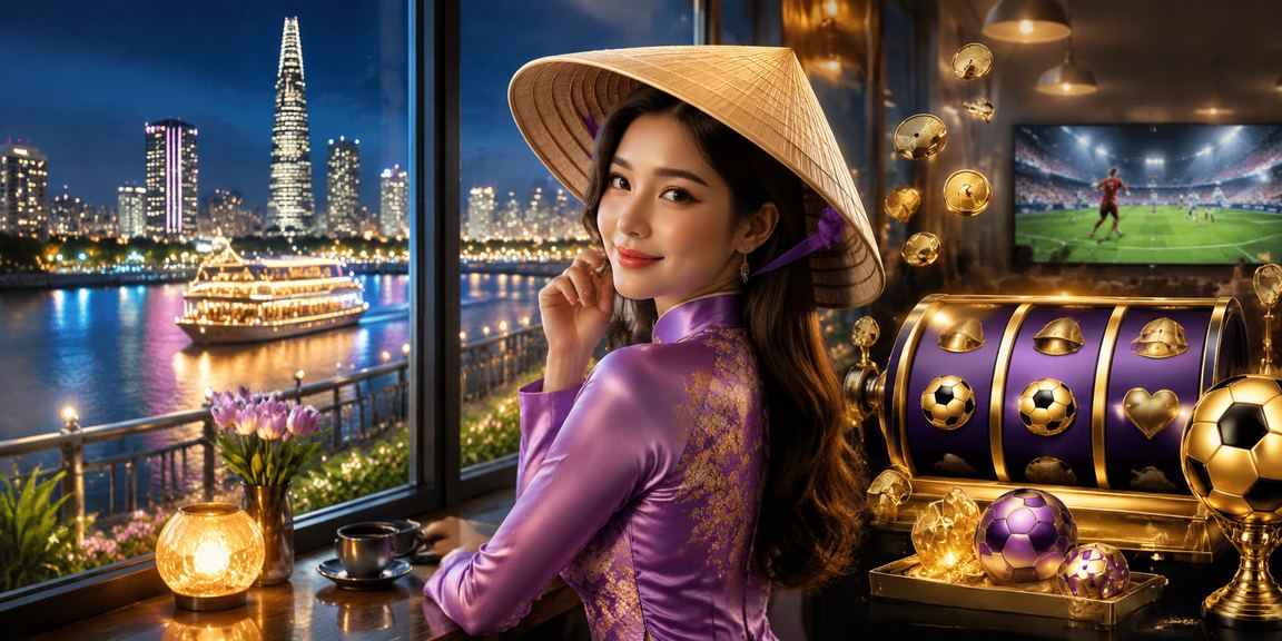 Người chơi trải nghiệm slot game tại Thành phố Hồ Chí Minh với trang phục áo dài truyền thống